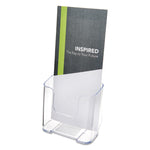 Docuholder For Countertop/wall-Mount, Leaflet Size, 4.25w X 3.25d X 7.75h, Clear