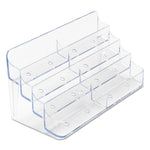 8-Pocket Business Card Holder, Holds 400 Cards, 7.78 X 3.5 X 3.38, Plastic, Clear