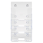 4-Compartment Docuholder, Booklet Size, 6.88w X 6.25d X 10h, Clear