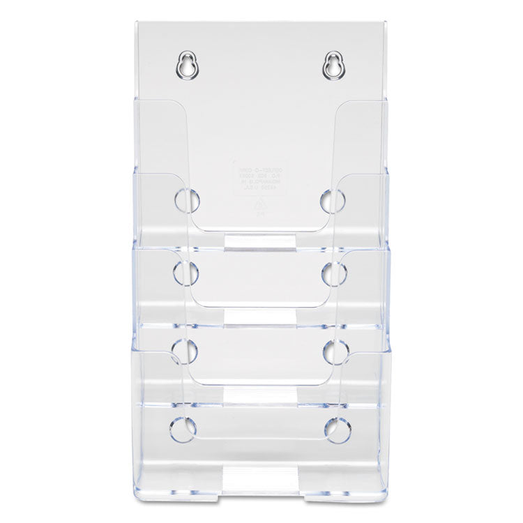4-Compartment Docuholder, Booklet Size, 6.88w X 6.25d X 10h, Clear