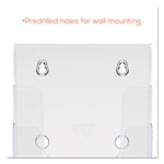 4-Compartment Docuholder, Booklet Size, 6.88w X 6.25d X 10h, Clear
