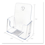 Docuholder For Countertop/wall-Mount, Booklet Size, 6.5w X 3.75d X 7.75h, Clear