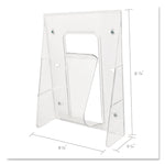 Stand-Tall Wall-Mount Literature Rack, Magazine, 9.13w X 3.25d X 11.88h, Clear