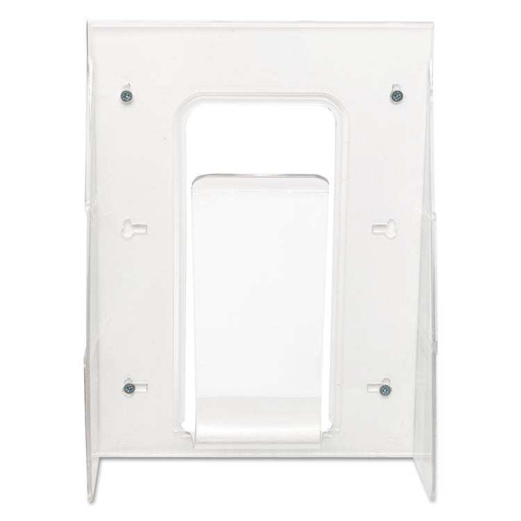 Stand-Tall Wall-Mount Literature Rack, Magazine, 9.13w X 3.25d X 11.88h, Clear