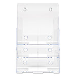3-Compartment Docuholder, Magazine Size, 9.5w X 6.25d X 12.63, Clear