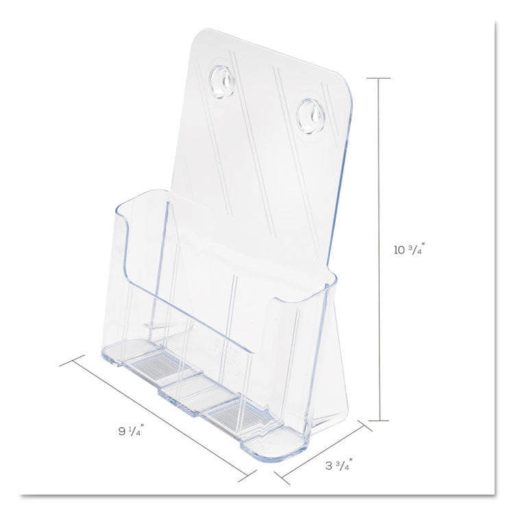 Docuholder For Countertop/wall-Mount, Magazine, 9.25w X 3.75d X 10.75h, Clear