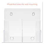 6-Compartment DocuHolder, Leaflet Size, 9.63w x 6.25d x 12.63h, Clear