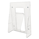 Stand-Tall Wall-Mount Literature Rack, Magazine, 9.13w X 3.25d X 11.88h, Clear