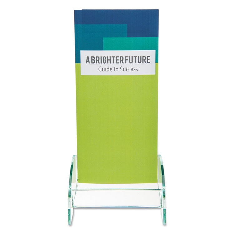 Euro-Style Docuholder, Leaflet Size, 4.5w X 4.5d X 7.88h, Green Tinted