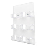 6-Pocket Business Card Holder, Holds 480 Cards, 8.5 X 1.63 X 9.75, Plastic, Clear
