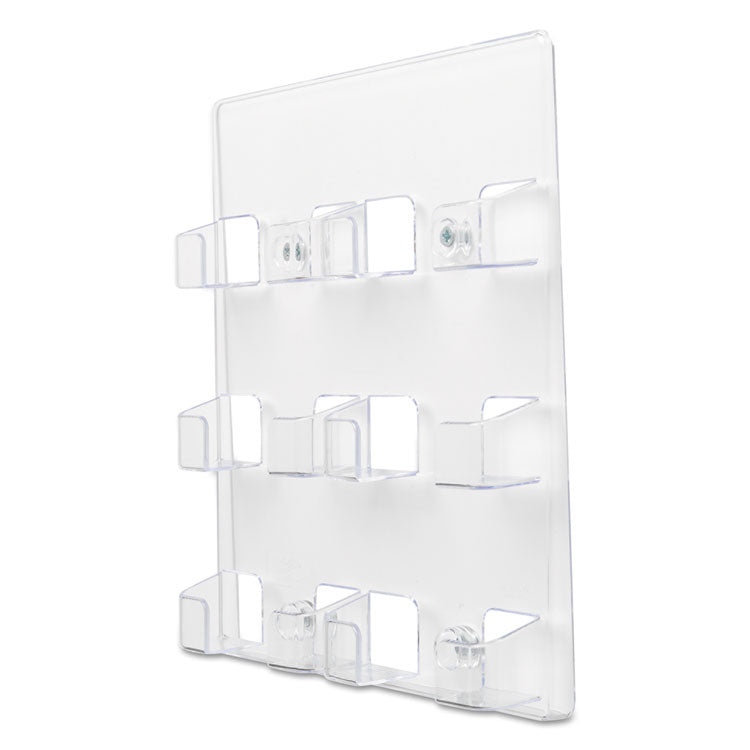 6-Pocket Business Card Holder, Holds 480 Cards, 8.5 X 1.63 X 9.75, Plastic, Clear