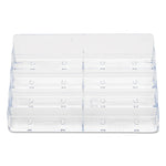 8-Pocket Business Card Holder, Holds 400 Cards, 7.78 X 3.5 X 3.38, Plastic, Clear
