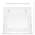 3-Compartment Docuholder, Magazine Size, 9.5w X 6.25d X 12.63, Clear