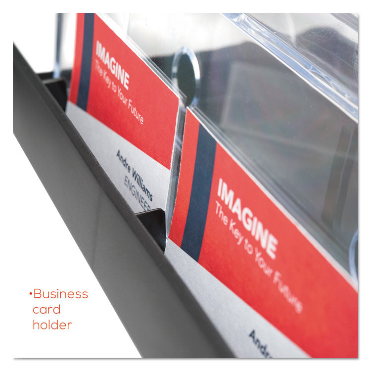 3-Tier Literature Holder, Leaflet Size, 11.25w x 6.94d x 13.31h, Black