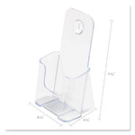 Docuholder For Countertop/wall-Mount, Leaflet Size, 4.25w X 3.25d X 7.75h, Clear