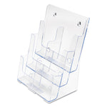 6-Compartment DocuHolder, Leaflet Size, 9.63w x 6.25d x 12.63h, Clear