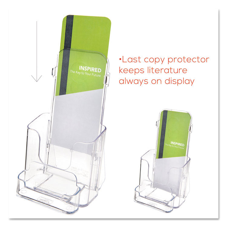 Docuholder For Countertop/wall-Mount W/card Holder, 4.38w X 4.25d X 7.75h, Clear
