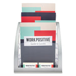 3-Tier Literature Holder, Leaflet Size, 11.25w X 6.94d X 13.31h, Silver