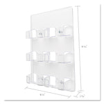 6-Pocket Business Card Holder, Holds 480 Cards, 8.5 X 1.63 X 9.75, Plastic, Clear