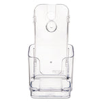 Docuholder For Countertop/wall-Mount W/card Holder, 4.38w X 4.25d X 7.75h, Clear