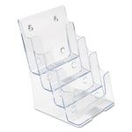 4-Compartment Docuholder, Booklet Size, 6.88w X 6.25d X 10h, Clear
