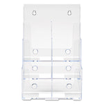 6-Compartment DocuHolder, Leaflet Size, 9.63w x 6.25d x 12.63h, Clear