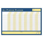 100% Recycled All-Purpose/Vacation Planner, 12-Month Planning/Scheduling Calendar, 36" x 24", Multicolor Surface