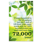 100% Recycled Paper Kitchen Towel Rolls, 2-Ply, 11 x 5.4, 140 Sheets/Roll, 24 Rolls/Carton