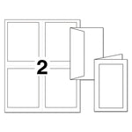 Note Cards With Matching Envelopes, Inkjet, 80 Lb, 4.25 X 5.5, Embossed Matte Ivory, 60 Cards, 2 Cards/sheet, 30 Sheets/pack