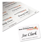 Flexible Adhesive Name Badge Labels, 3.38 X 2.33, White, 400/box