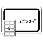 Flexible Adhesive Name Badge Labels, 3.38 X 2.33, White/red Border, 400/box