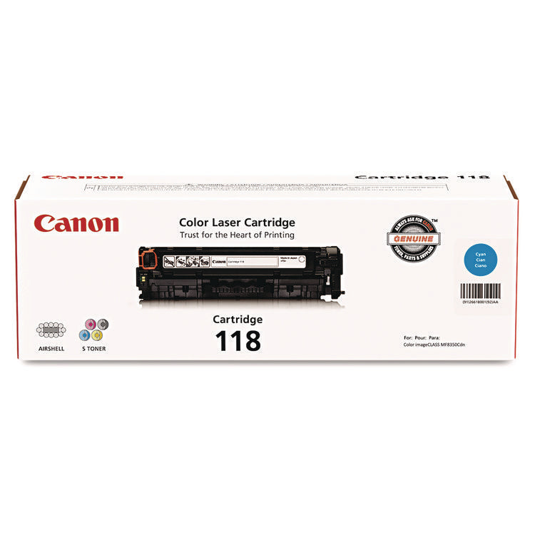 2661b001 (118) Toner, 2,900 Page-Yield, Cyan