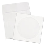 CD/DVD Sleeves, 1 Disc Capacity, White, 250/Box