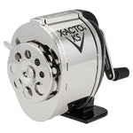 Ks Manual Classroom Pencil Sharpener, Table/wall-Mount Design, Manually-Powered, 2.75 X 4.75 X 4.25, Black/nickel
