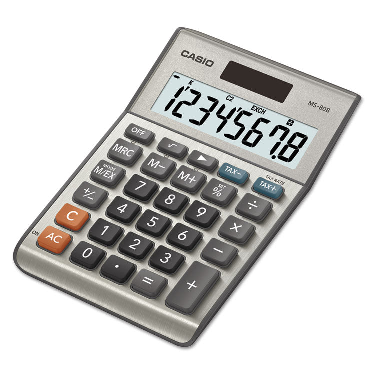 Ms-80b Tax And Currency Calculator, 8-Digit Lcd