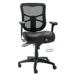 Alera Elusion Series Mesh Mid-Back Multifunction Chair, Supports Up To 275 Lb, 17.7" To 21.4" Seat Height, Black
