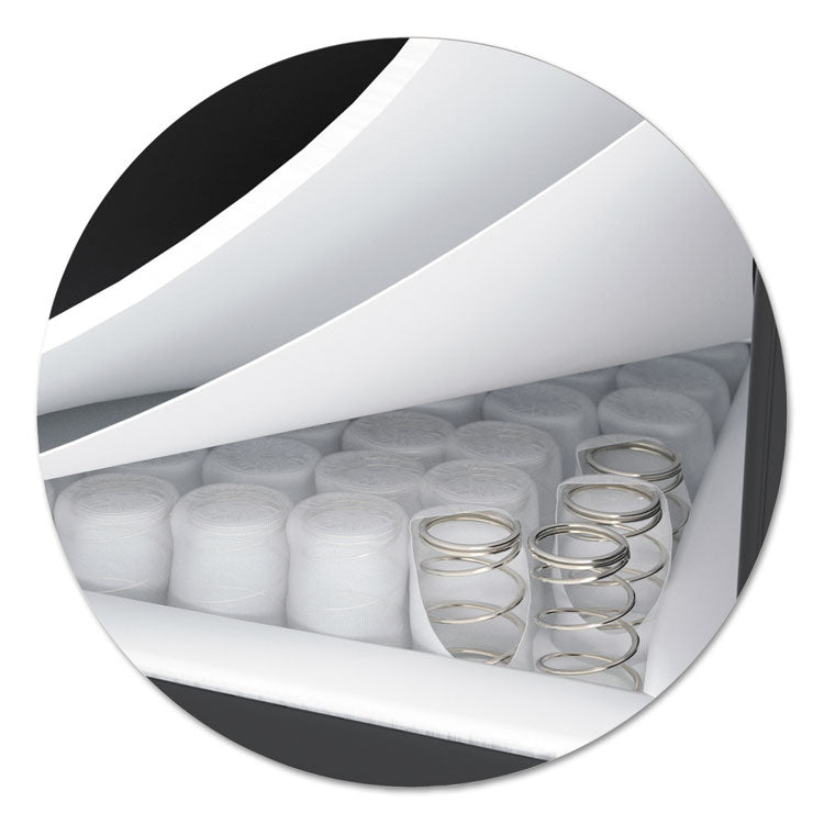 Hvl402 Series Executive High-Back Chair, Supports Up To 250 Lb, 17" To 21" Seat Height, Black Seat/back, Iron Gray Base