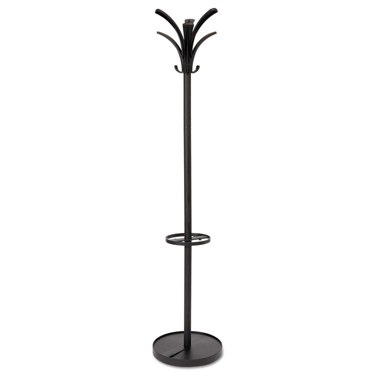 Brio Coat Stand, 13.75w X 13.75d X 66.25h, Black
