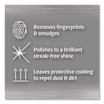 Stainless Steel Wipes, 1-Ply, 7 x 8, White, 30/Canister, 4 Canisters/Carton