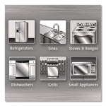 Stainless Steel Wipes, 1-Ply, 7 x 8, White, 30/Canister, 4 Canisters/Carton