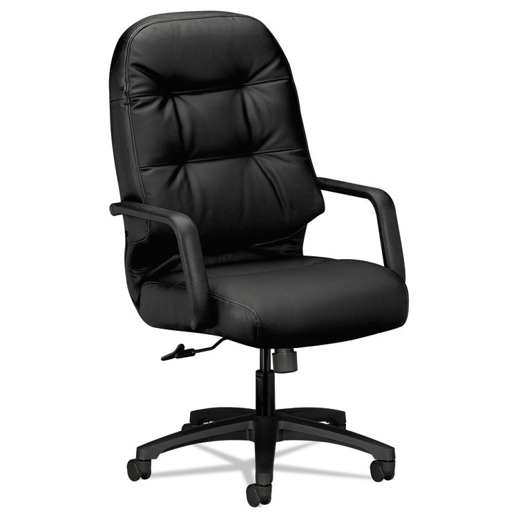 Pillow-Soft 2090 Series Executive High-Back Swivel/tilt Chair, Supports Up To 300 Lb, 16.75" To 21.25" Seat Height, Black
