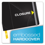 Idea Collective Journal with Elastic Closure, 1-Subject, Wide/Legal Rule, Black Hardcover, (120) 8.25 x 5 Sheets