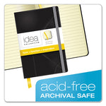 Idea Collective Journal with Elastic Closure, 1-Subject, Wide/Legal Rule, Black Hardcover, (96) 5.5 x 3.5 Sheets