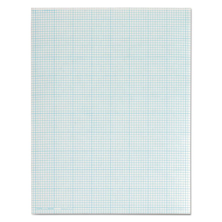 Cross Section Pads, Cross-Section Quadrille Rule (8 Sq/in, 1 Sq/in), 50 White 8.5 X 11 Sheets