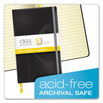 Idea Collective Journal with Elastic Closure, 1-Subject, Wide/Legal Rule, Black Hardcover, (120) 8.25 x 5 Sheets