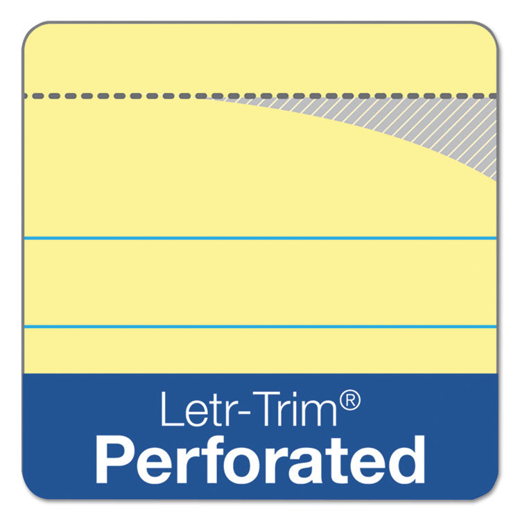 Docket Ruled Perforated Pads, Wide/legal Rule, 50 Canary-Yellow 8.5 X 11.75 Sheets, 6/pack