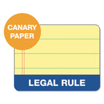 Docket Ruled Perforated Pads, Wide/legal Rule, 50 Canary-Yellow 8.5 X 11.75 Sheets, 6/pack