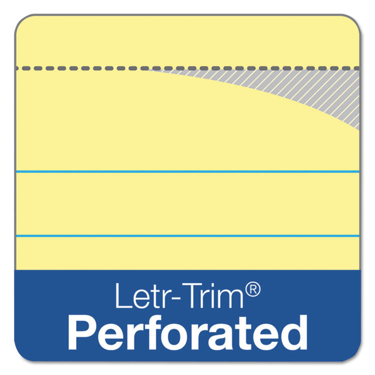 Double Docket Ruled Pads, Pitman Rule Variation (offset Dividing Line - 3" Left), 100 Canary 8.5 X 11.75 Sheets, 6/pack