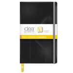 Idea Collective Journal with Elastic Closure, 1-Subject, Wide/Legal Rule, Black Hardcover, (120) 8.25 x 5 Sheets