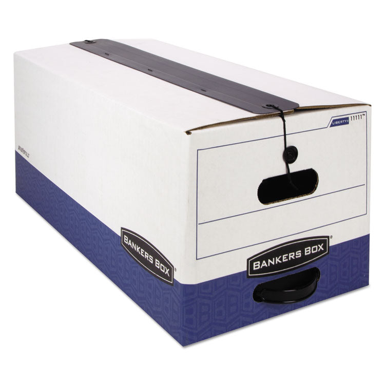 Liberty Plus Heavy-Duty Strength Storage Boxes, Letter Files, 12.25" X 24.13" X 10.75", White/blue, 12/carton